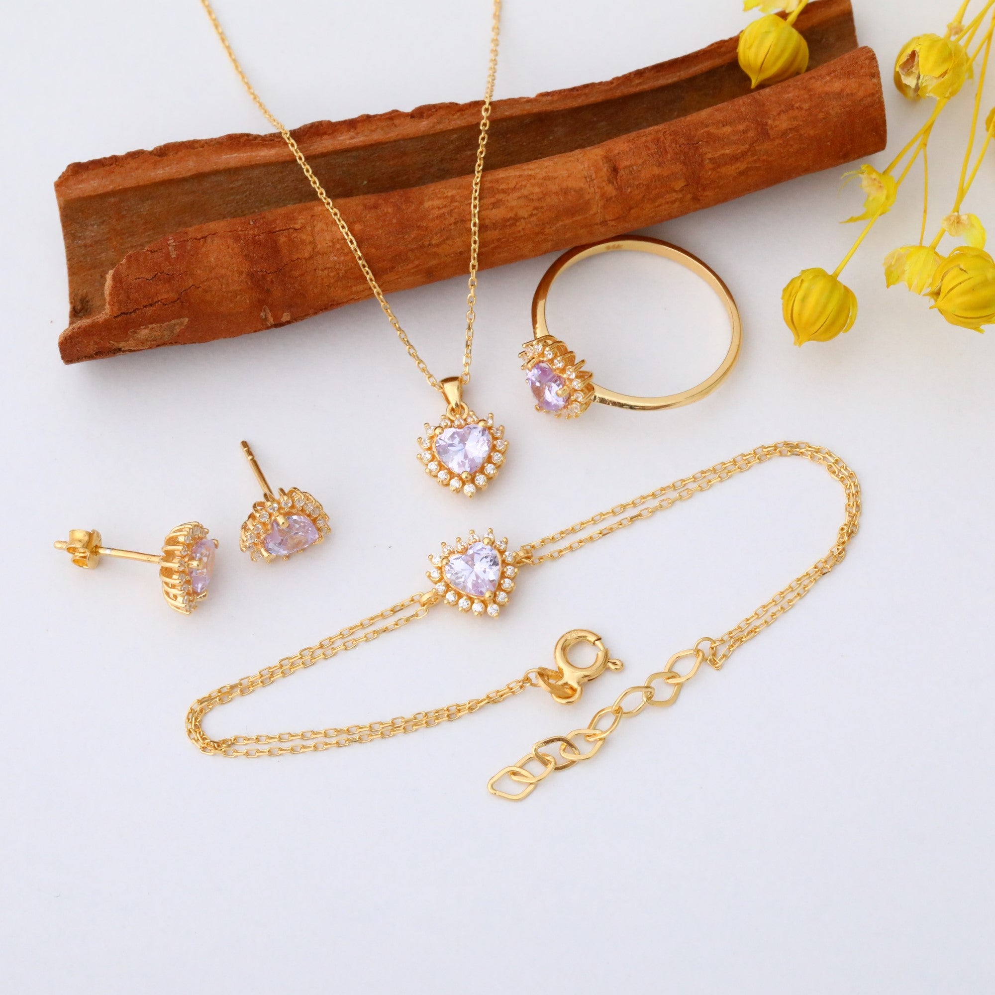 Alexandrite Heart Bracelet by 16 Real Diamonds in 14K Solid Gold, June Birthstone Jewelry Queen Jewelry Bracelet