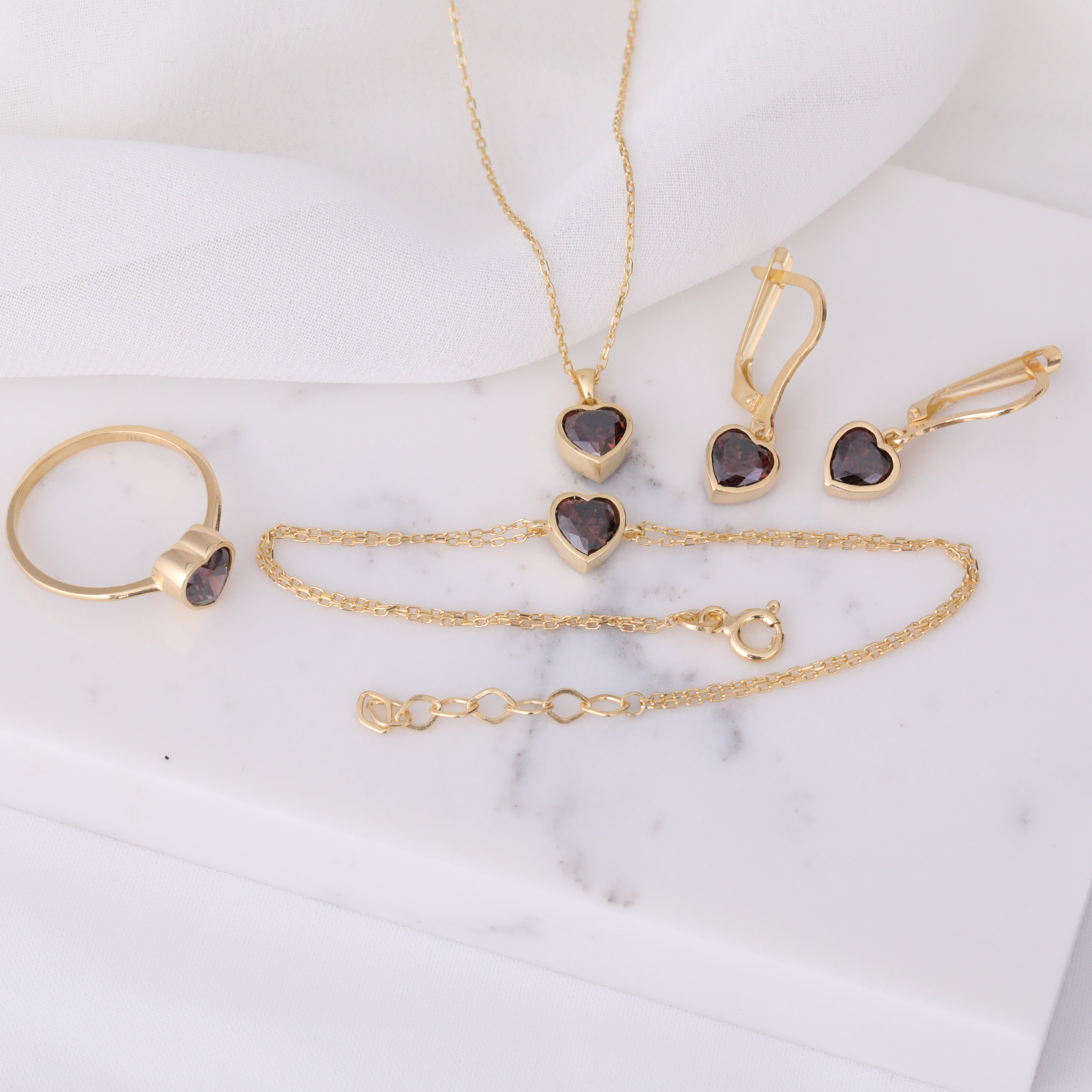 Heart Smoky Quartz Bezel Necklace in 14K Solid Gold, Birthstone Charm Pendant Queen Jewelry Necklace