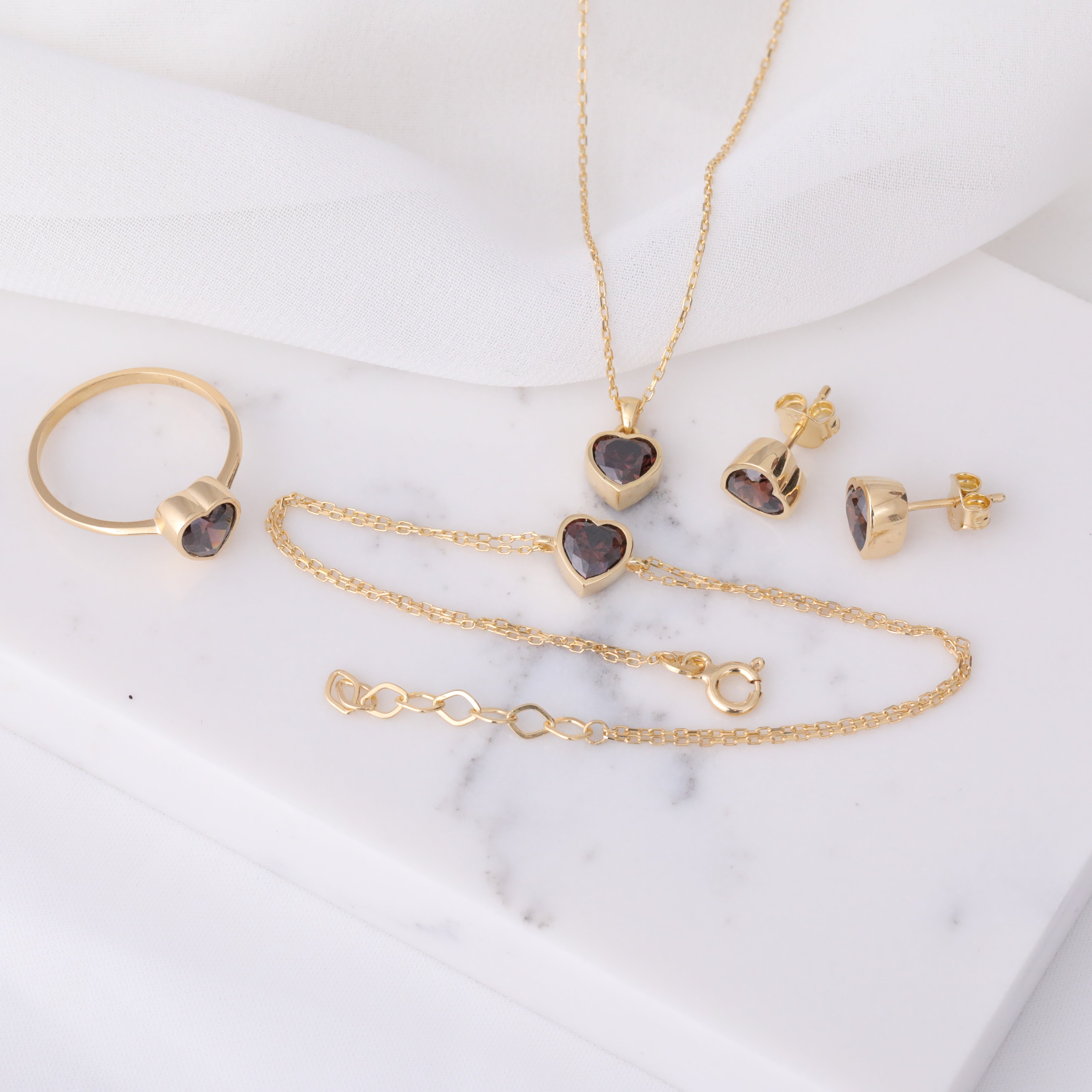 Heart Smoky Quartz Bezel Necklace in 14K Solid Gold, Birthstone Charm Pendant Queen Jewelry Necklace