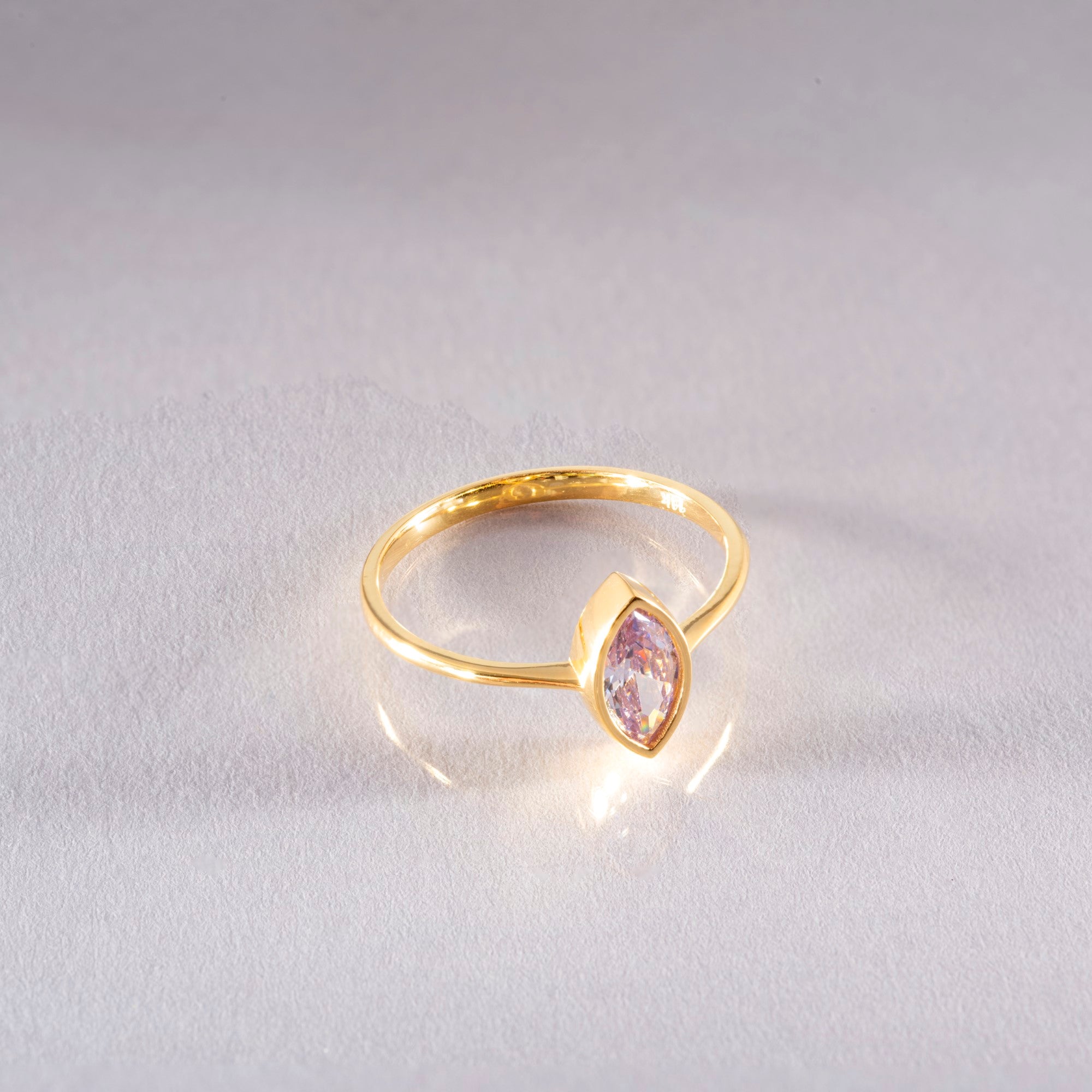 Alexandrite Ring Bezel Marquise Cut in 14K Solid Gold, June Birthstone Jewelry Queen Jewelry Rings