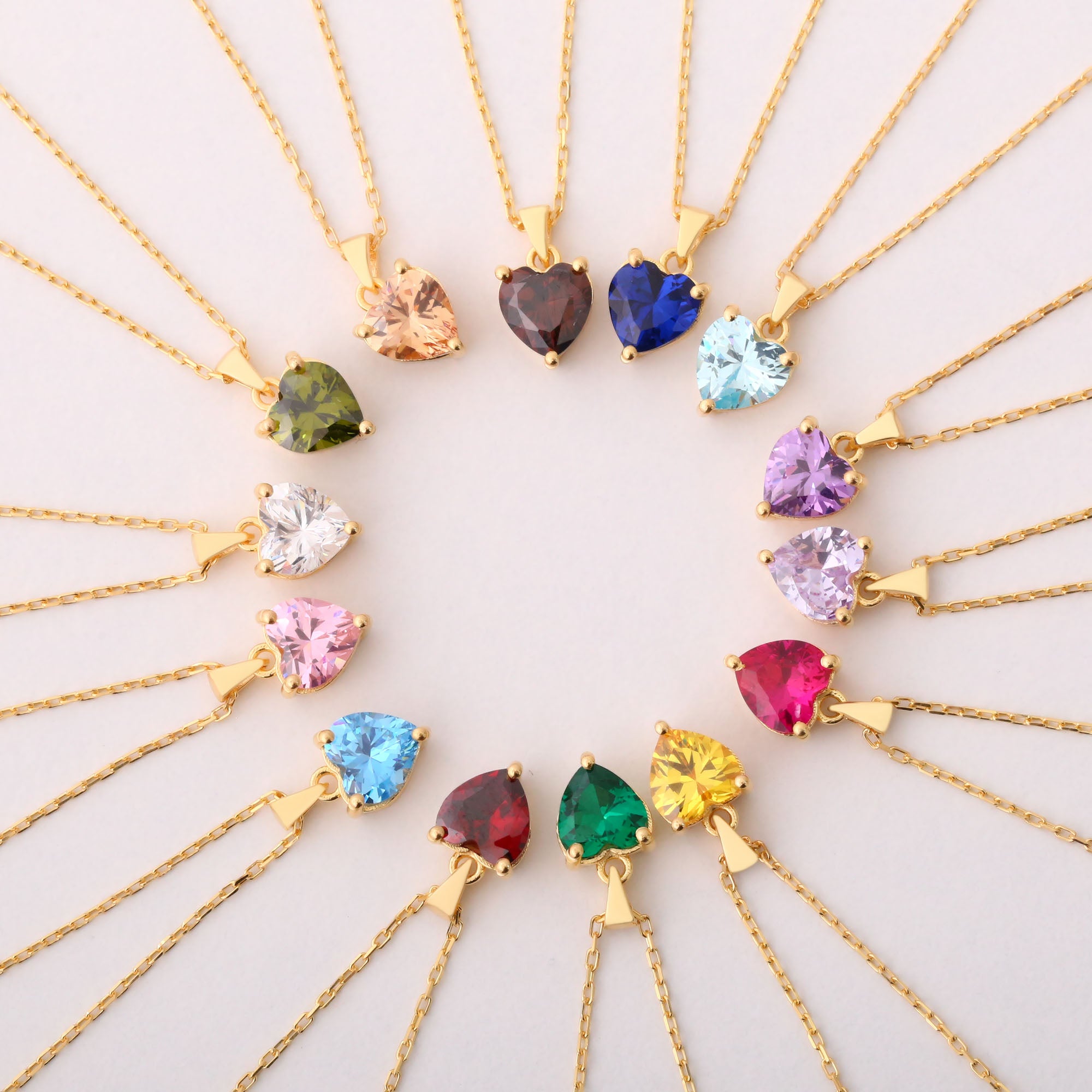 Garnet Heart Necklace in 14K Solid Gold | January Birthstone Pendant Queen Jewelry Necklace