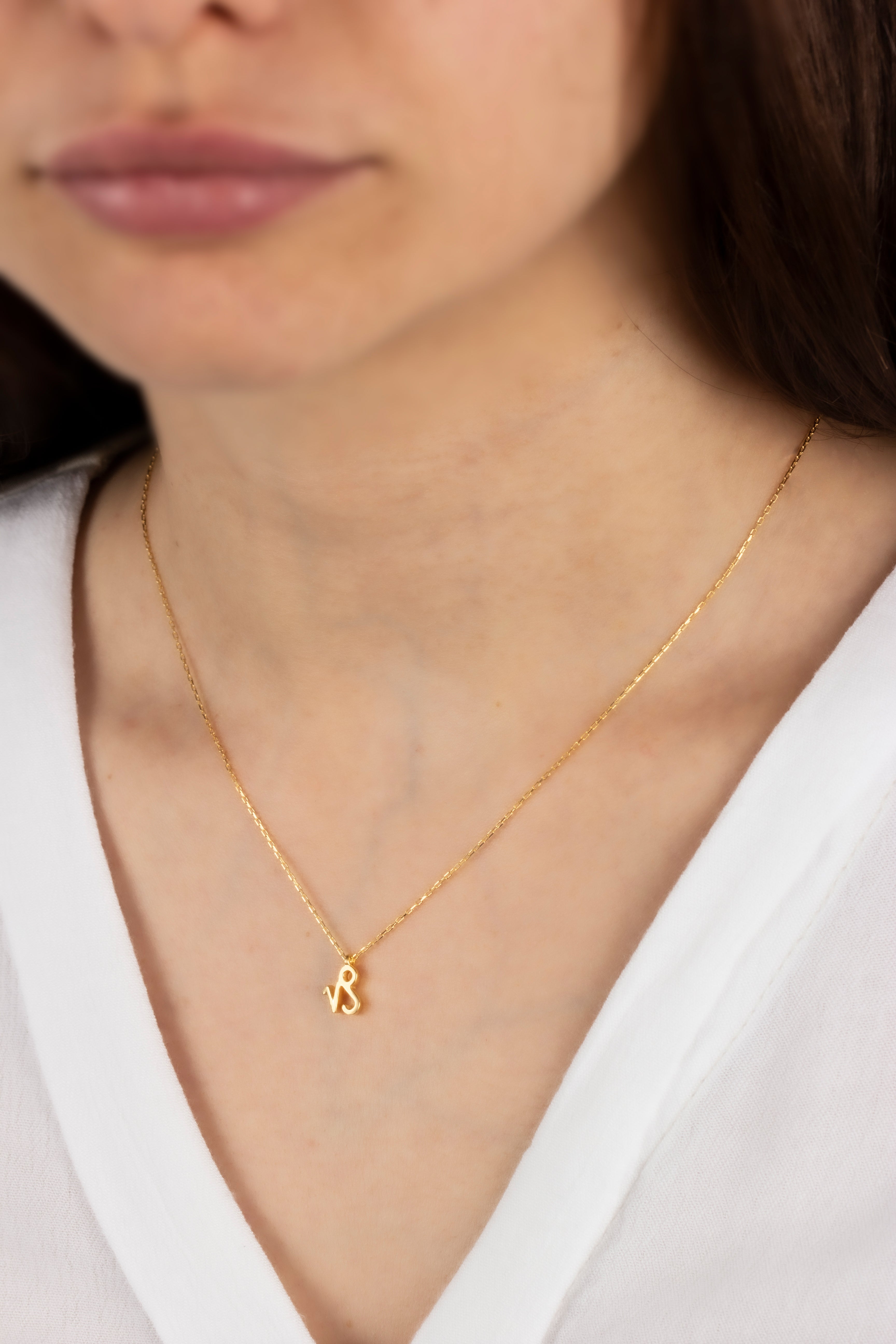 Capricorn Zodiac Sign in 14K Solid Gold Necklace | Minimalist Horoscope Symbol Queen Jewelry Necklace