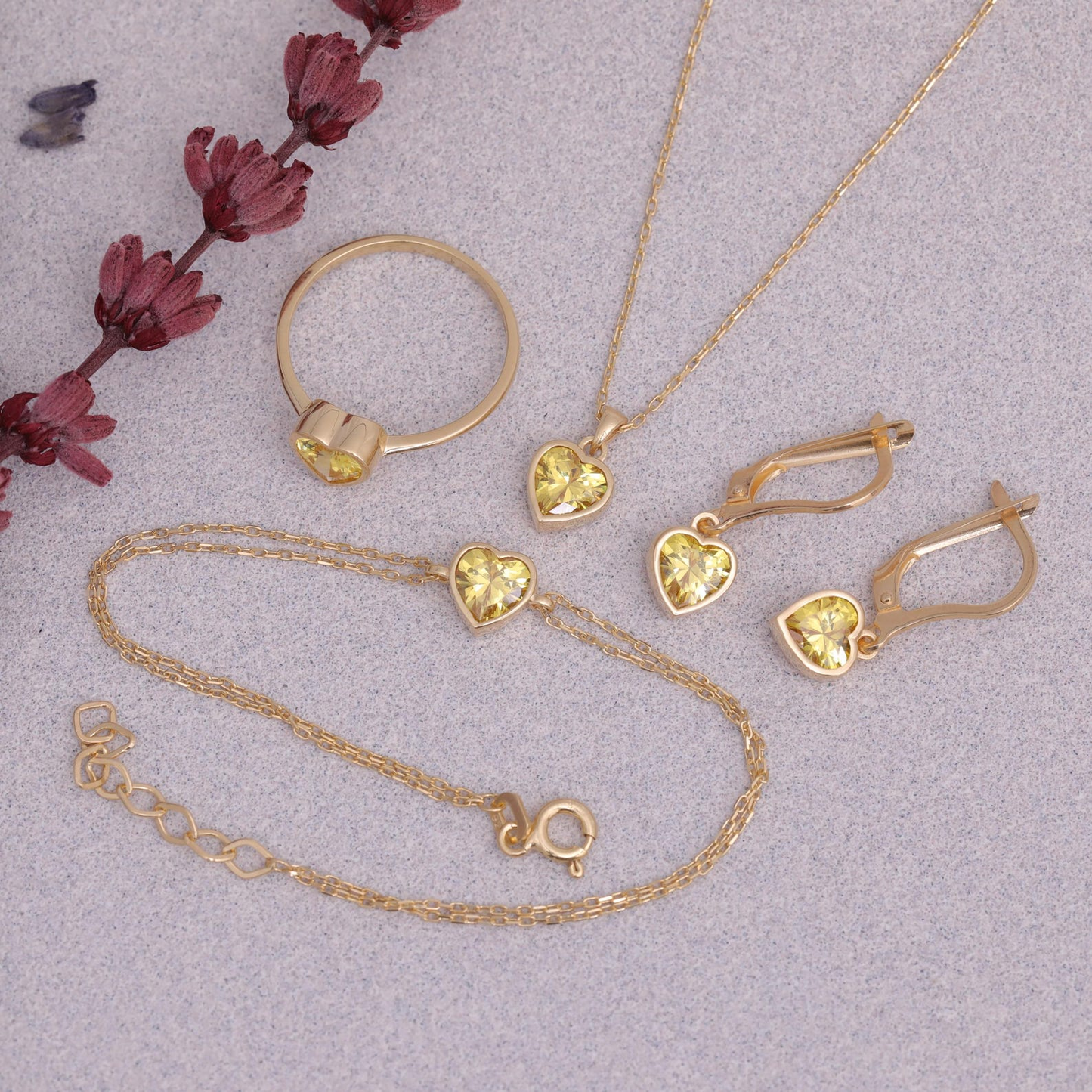 Yellow Topaz Heart Cut Bezel Dangle Earrings 14K Solid Gold, Elegant Birthstone Jewelry