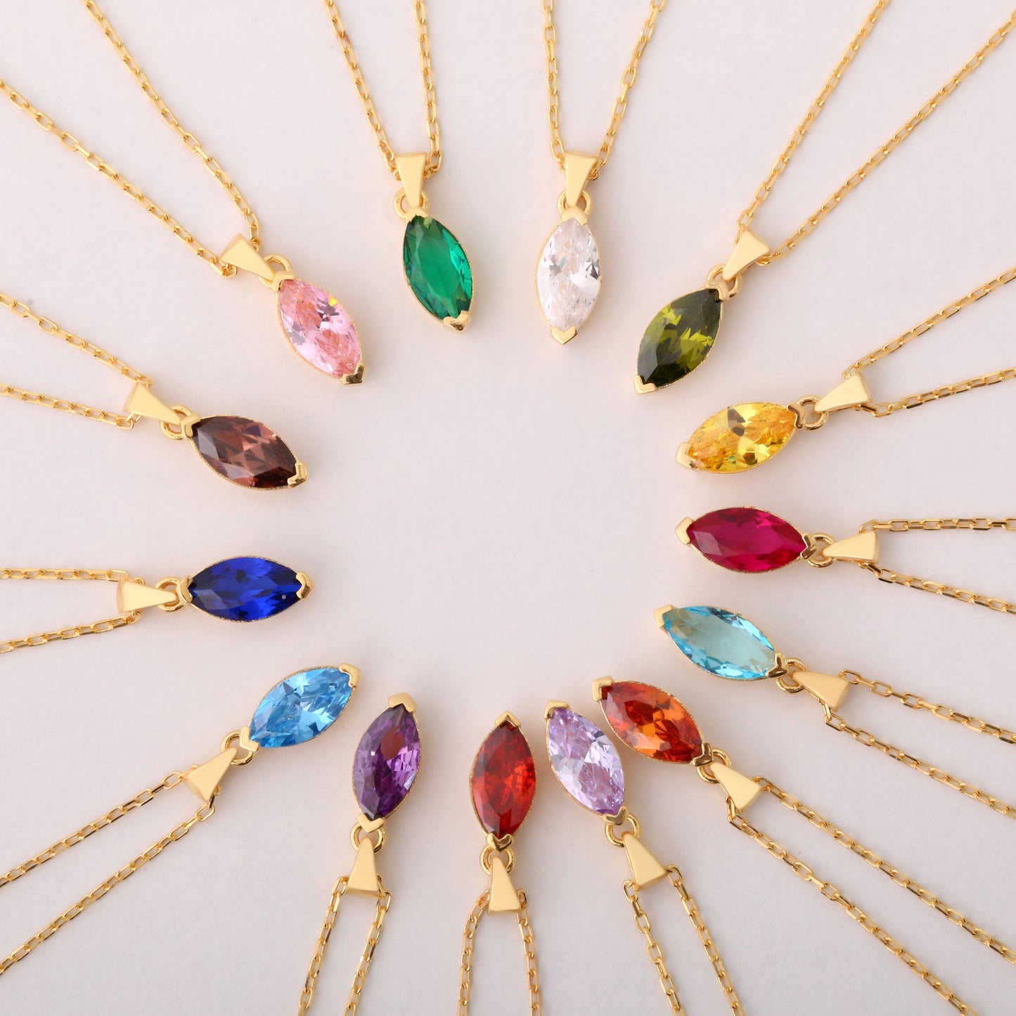 Sapphire Marquise Necklace in 14K Solid Gold | September Birthstone Pendant Queen Jewelry Necklace