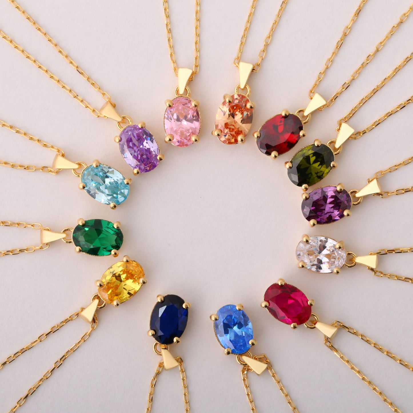 Sapphire Oval Necklace in 14K Solid Gold | September Birthstone Pendant Queen Jewelry Necklace