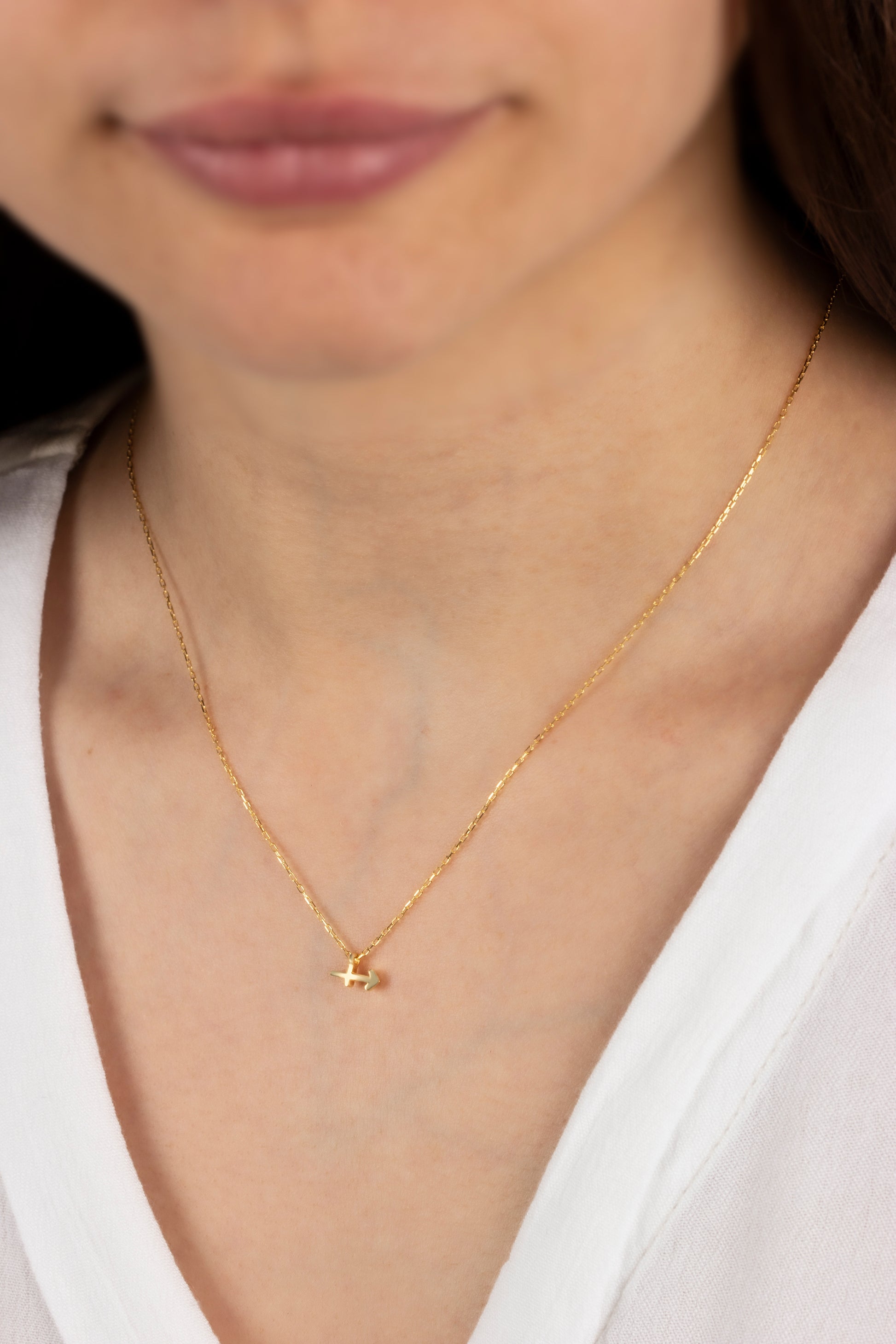 Scorpio Zodiac Sign in 14K Solid Gold Necklace | Minimalist Horoscope Symbol Queen Jewelry Necklace