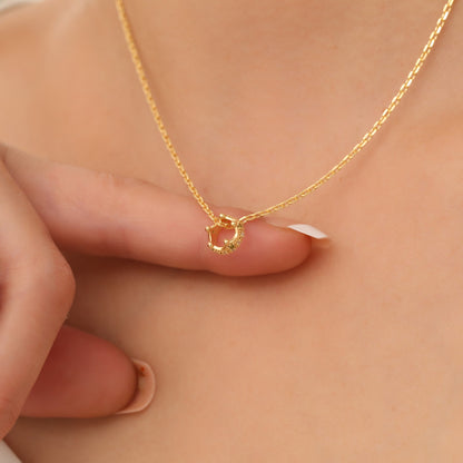 Crown Peridot Necklace in 14K Solid Gold with Real Diamonds | August Birthstone Queen Jewelry Necklace