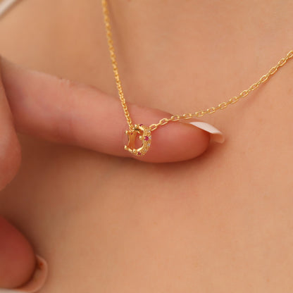 Crown Ruby Necklace in 14K Solid Gold with Real Diamonds | July Birthstone Queen Jewelry Necklace