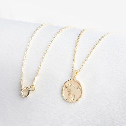 Taurus Zodiac Necklace in 14K Solid Gold | Astrological Pendant Queen Jewelry Necklace