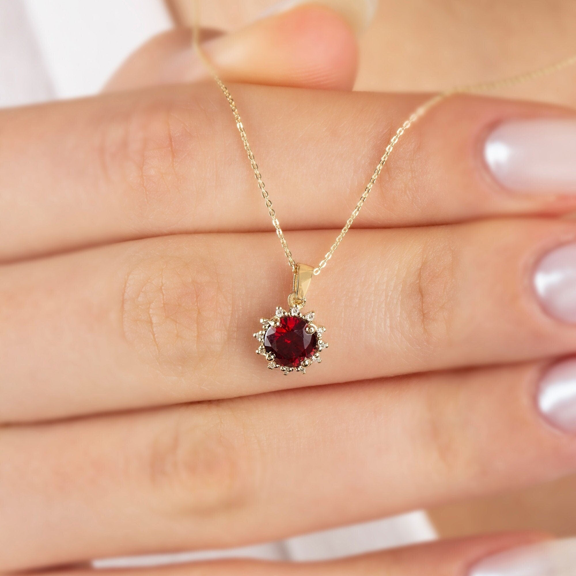 Real garnet necklace hotsell