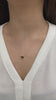 14K Solid Gold Peridot Necklace: Horizontal Rectangle, August Birthday Gift, Double Link, Perfect Gift for Mother's Day - Girlfriend - Wife